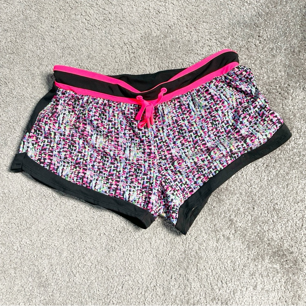 Fabletics Womens Size Small Pink Black Multicolor Running Athletic Shorts